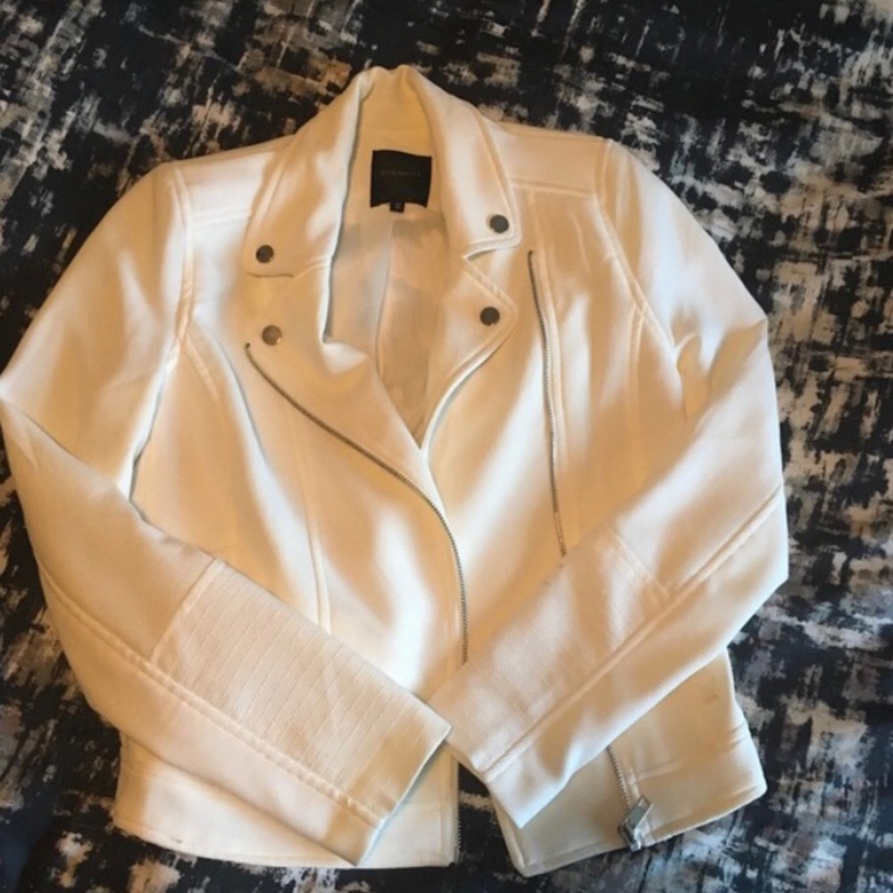 Dynamite white moto jacket